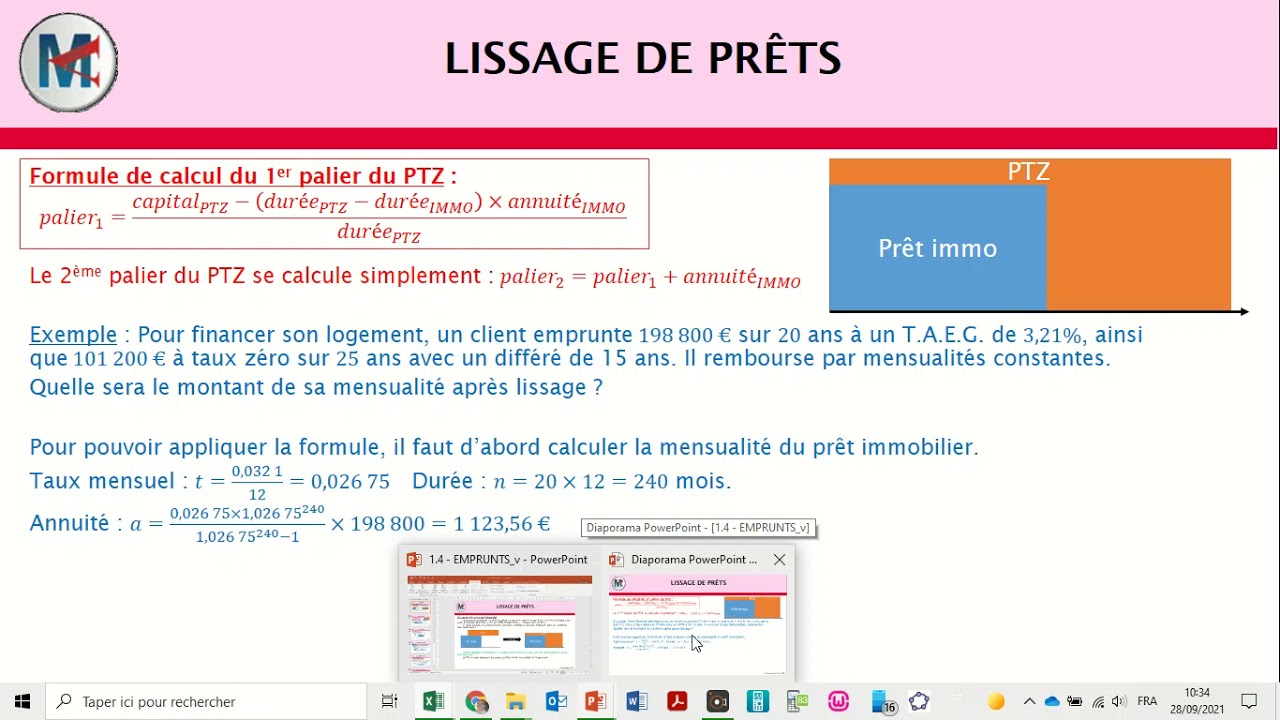 Lissage d'un prêt à taux zéro sur un prêt immobilier