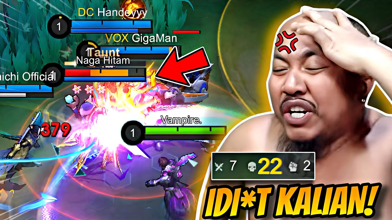 MATI 22X! VAMPIRE LOCK PASCOL SAMPAI NGAMUK & EMOSI 😆 | MLBB