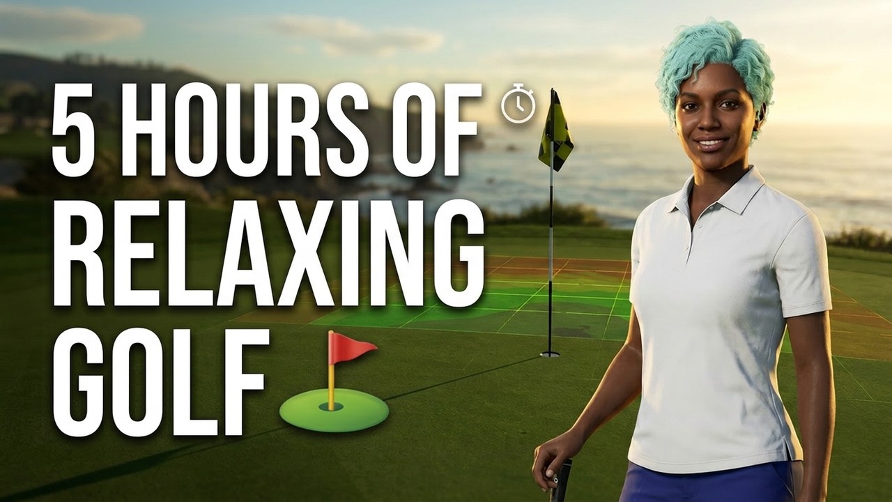 5 Hours of Relaxing Golf Gameplay ⛳ | PGA Tour 2021 | Study, Sleep, Background Gaming