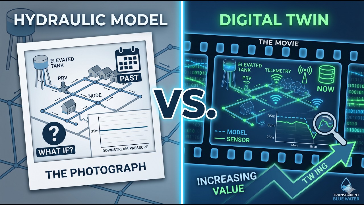 Is a digital twin the same as a hydraulic model?