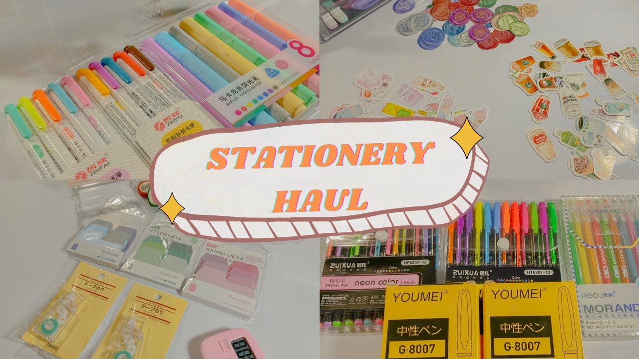 📝 shopee affordable stationery haul (pens, highlighters, stickers, etc.) | shopee finds