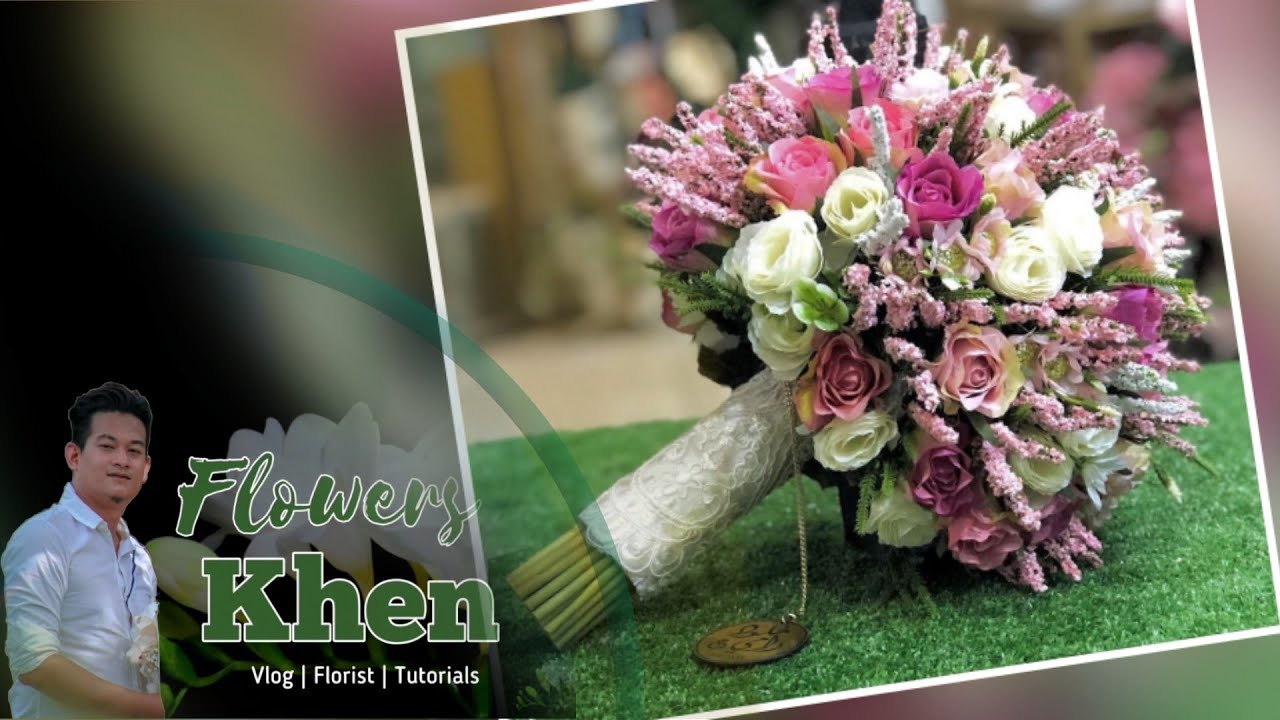 Diy BRIDAL BOUQUET ARTIFICIAL FLOWERS| Easy Way How to make Perfect Bridal Bouquet | Flower Tutorial