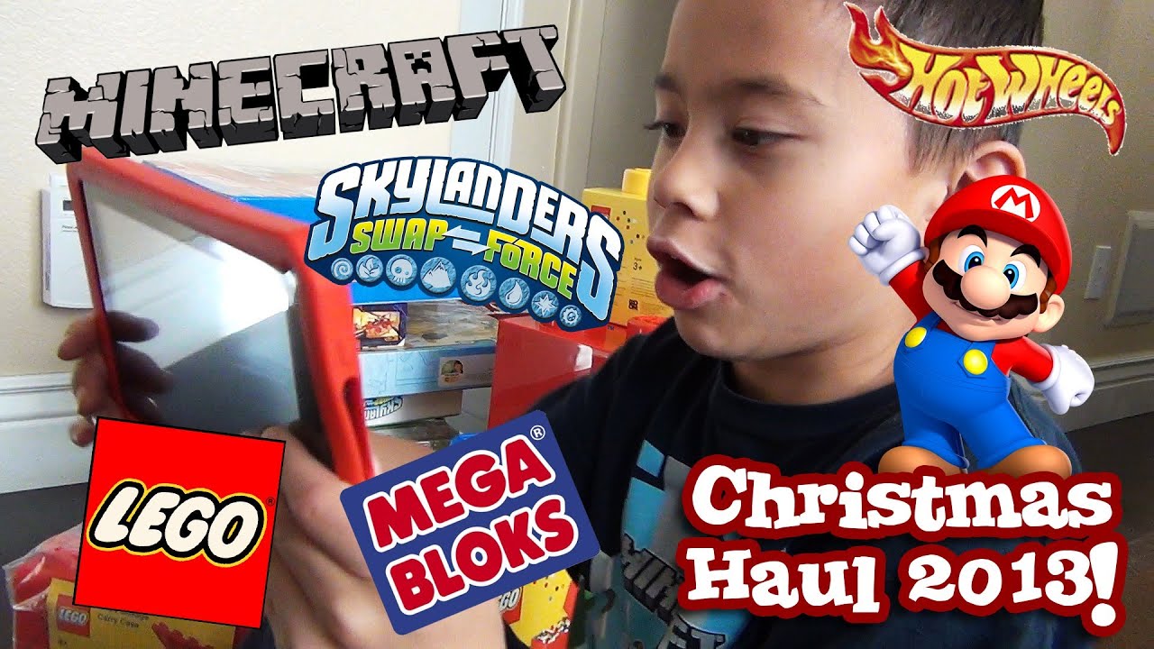 CHRISTMAS HAUL 2013 - LEGO, Minecraft, Hot Wheels, Skylanders, Nintendo! What We Got For Christmas!