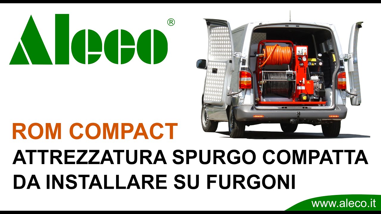 Panoramica funzionamento attrezzatura spurgo compatta ROM COMPACT. WWW.ALECO.IT