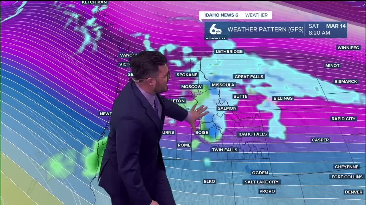 Прогноз погоды от Исайи Шарпа, Idaho News 6, 13.03.2026