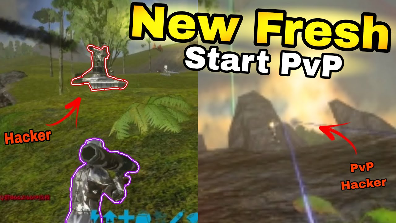 New Fresh Start PvP / Defens Base / Hacker Trying to raid me / Ark Mobile 🔥🔥🔥