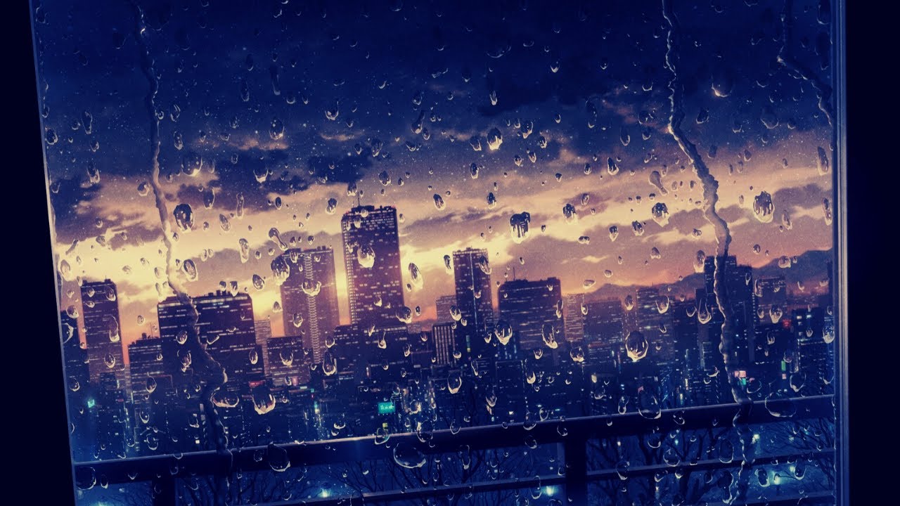 Rain on Skyscraper Window | Relaxing sound for Sleep, Study or Meditation |