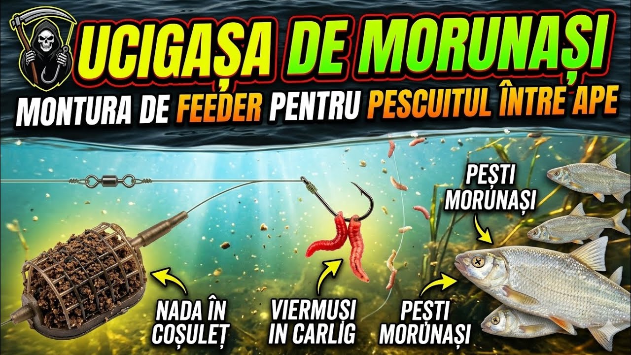 UCIGAȘA DE MORUNAȘI/Montura de Feeder pentru pescuitul pe Dunare intre APE!!!