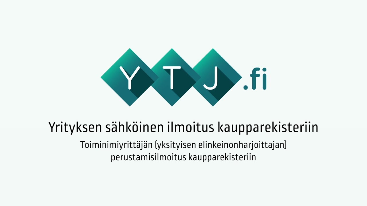 Toiminimiyrittäjän perustamisilmoitus kaupparekisteriin