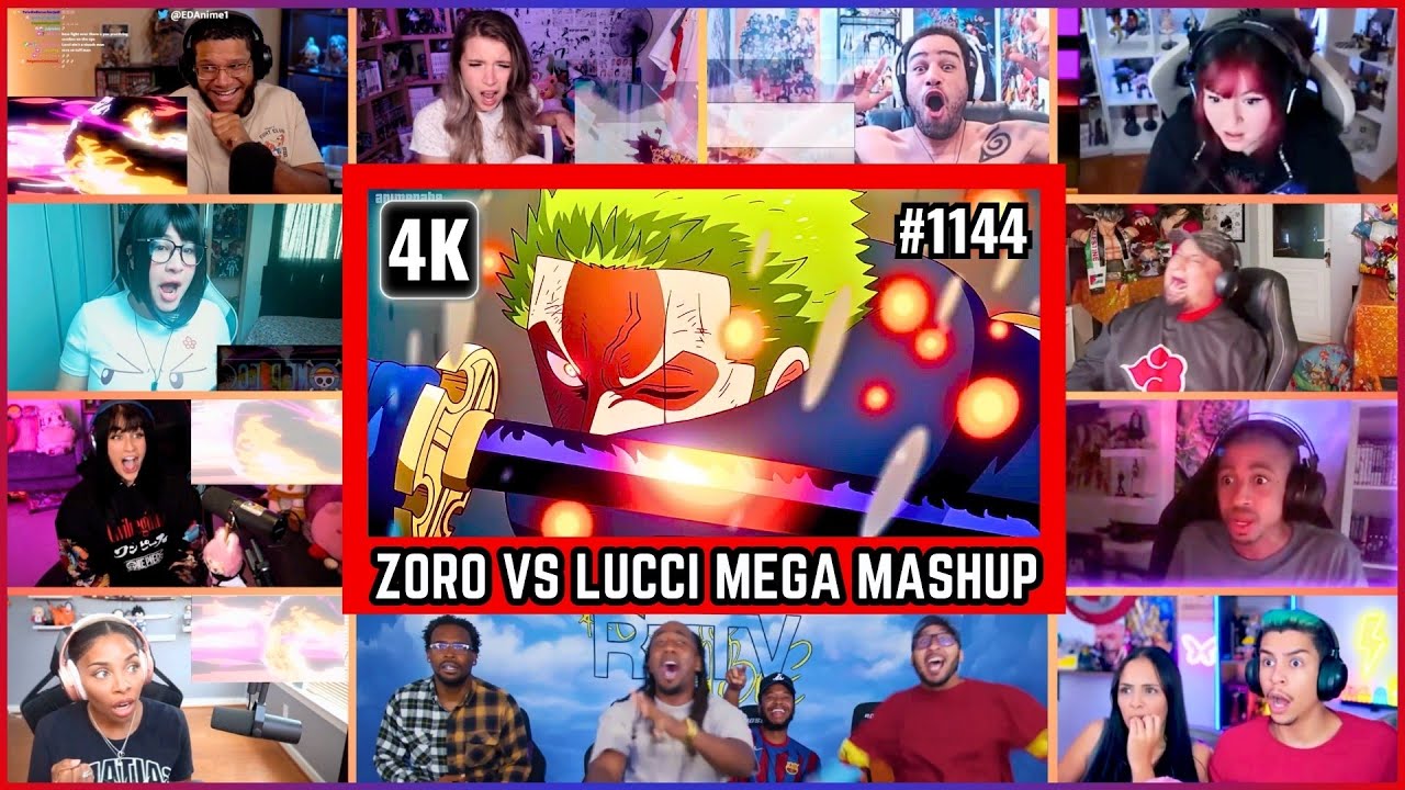 🔥🔥 ZORO VS LUCCI MEGA REACTION MASHUP - ONE PIECE EPISODE 1144 MEGA REACTION MASHUP #zorovslucci