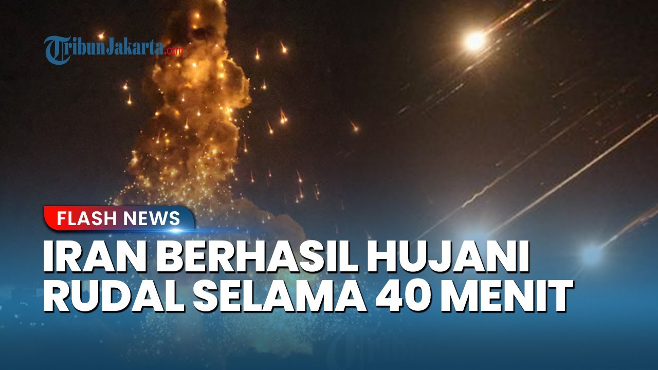 Iran Ganti Pola Serang! Hujani Israel dengan Rudal Nonstop Selama 40 Menit, Keamanan IDF Kewalahan