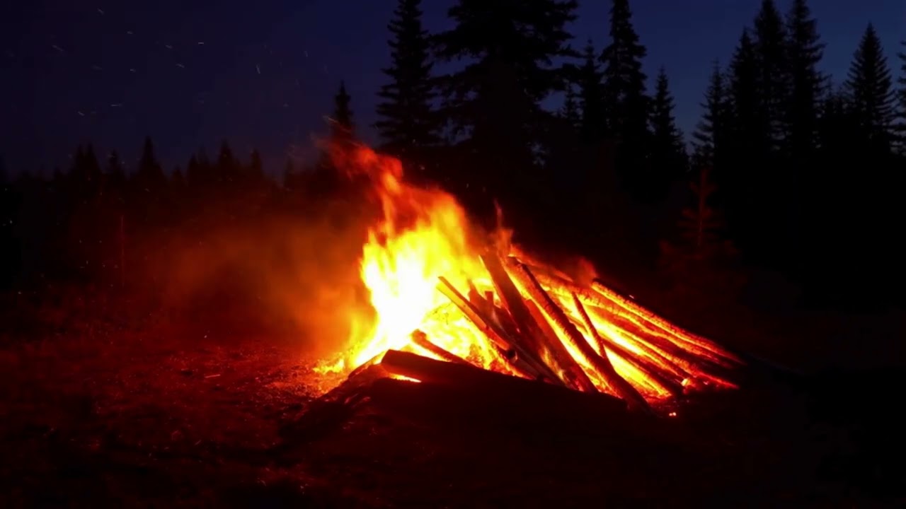 Relaxing Fireplace Sounds | Crackling Fire Ambience | 1 Hour