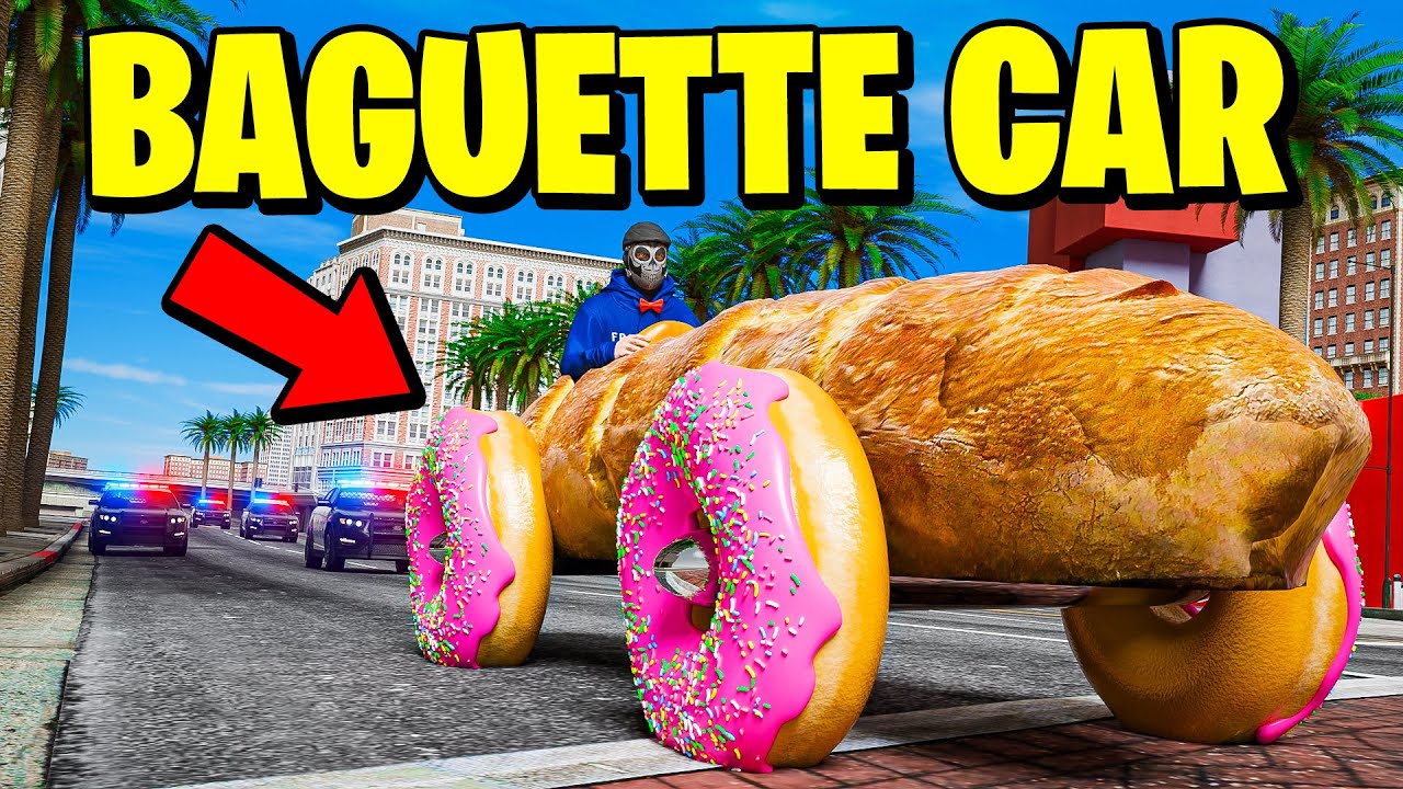 Багетная машина против полиции в GTA 5 RP