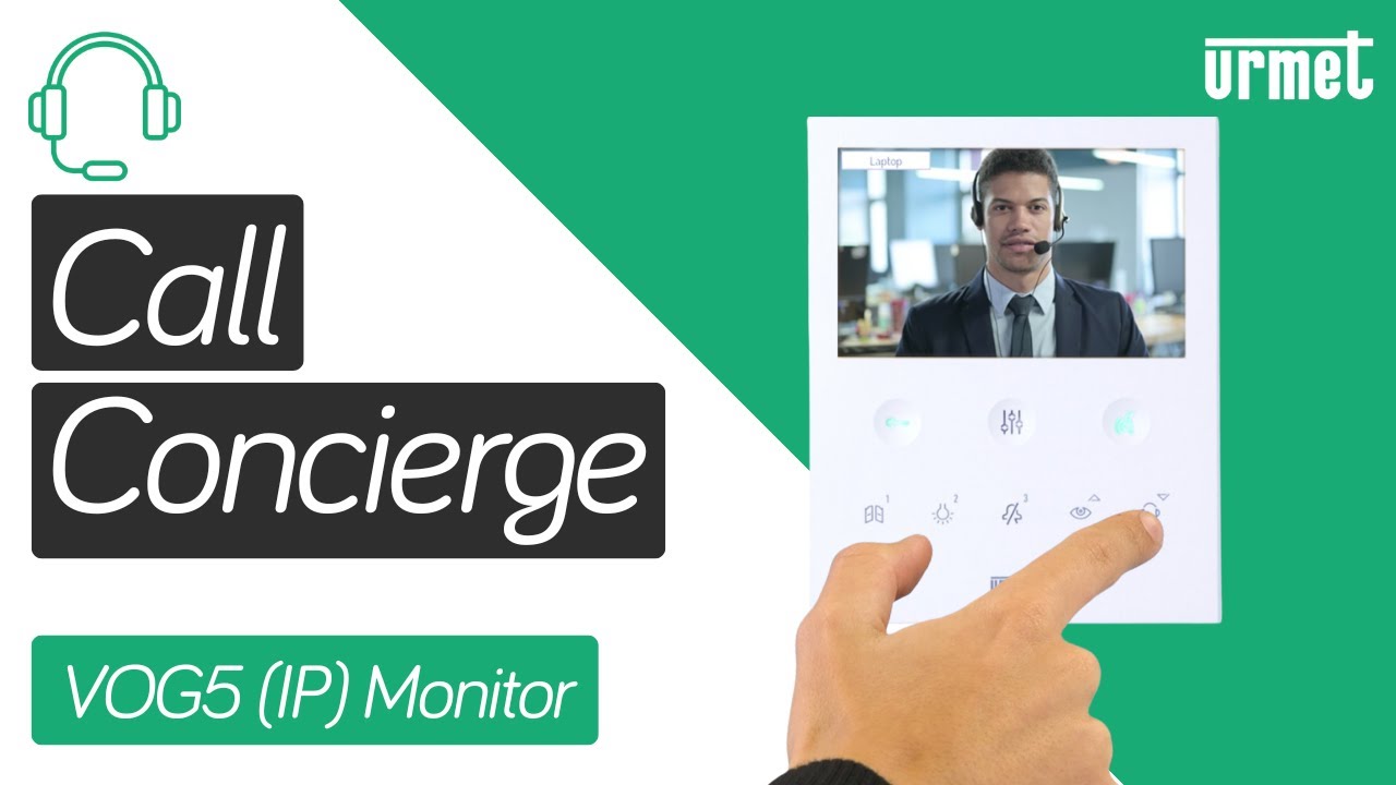How to Call the Concierge - Urmet VOG 5 (IP) Handsfree Monitor