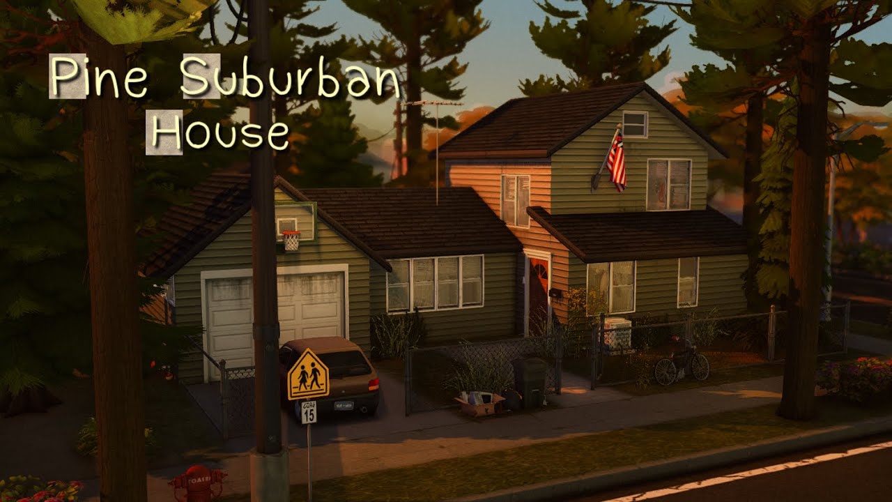 Pine Suburban House🌲| Los Sims 4 | Stop Motion