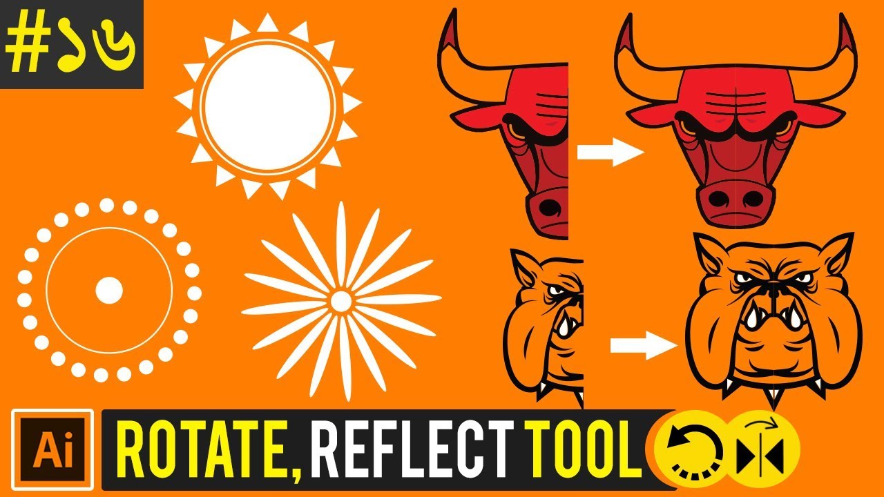How To Duplicate Objects Around a Circle | Rotate Tool | Reflect tool | Class #16
