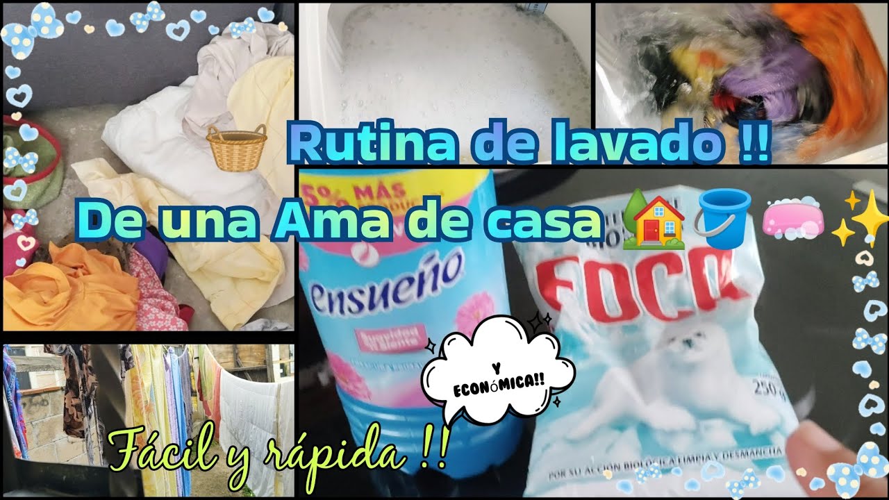 Rutina de lavado de una Ama de  casa 🏡🪣🧼!!
