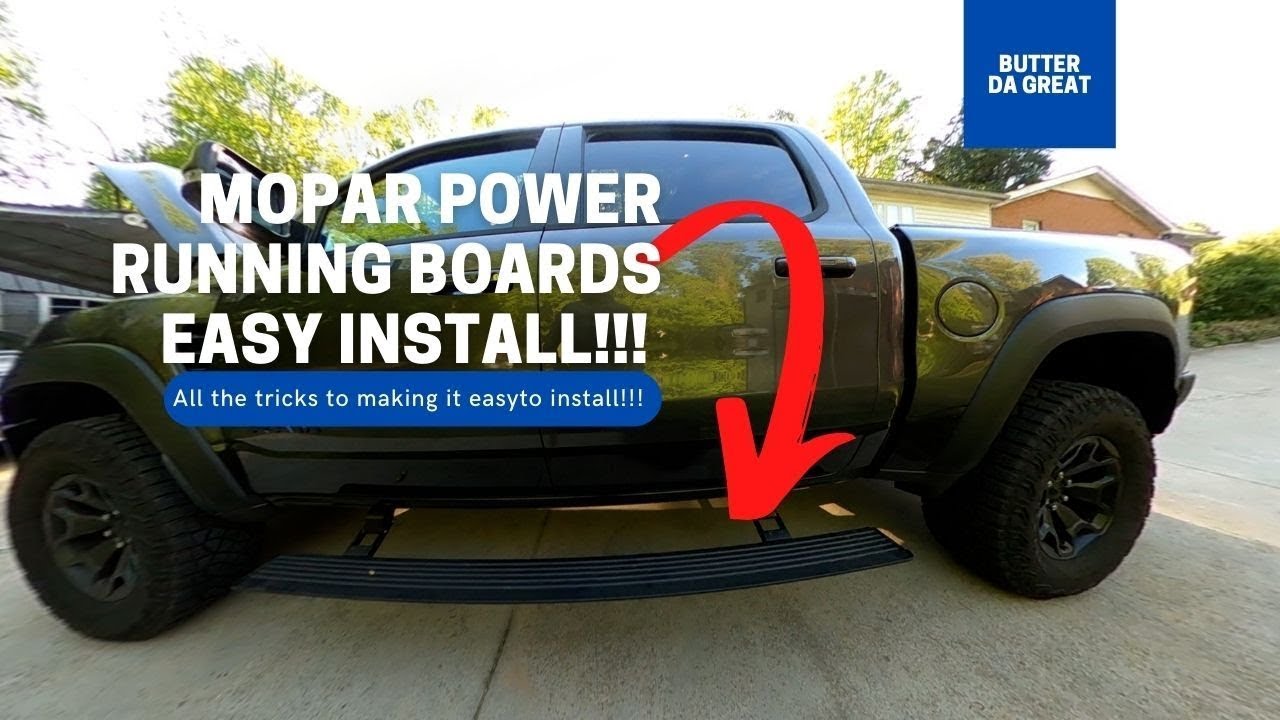 Mopar Power Running Board install on 2021 Ram 1500 TRX! EASY!!!
