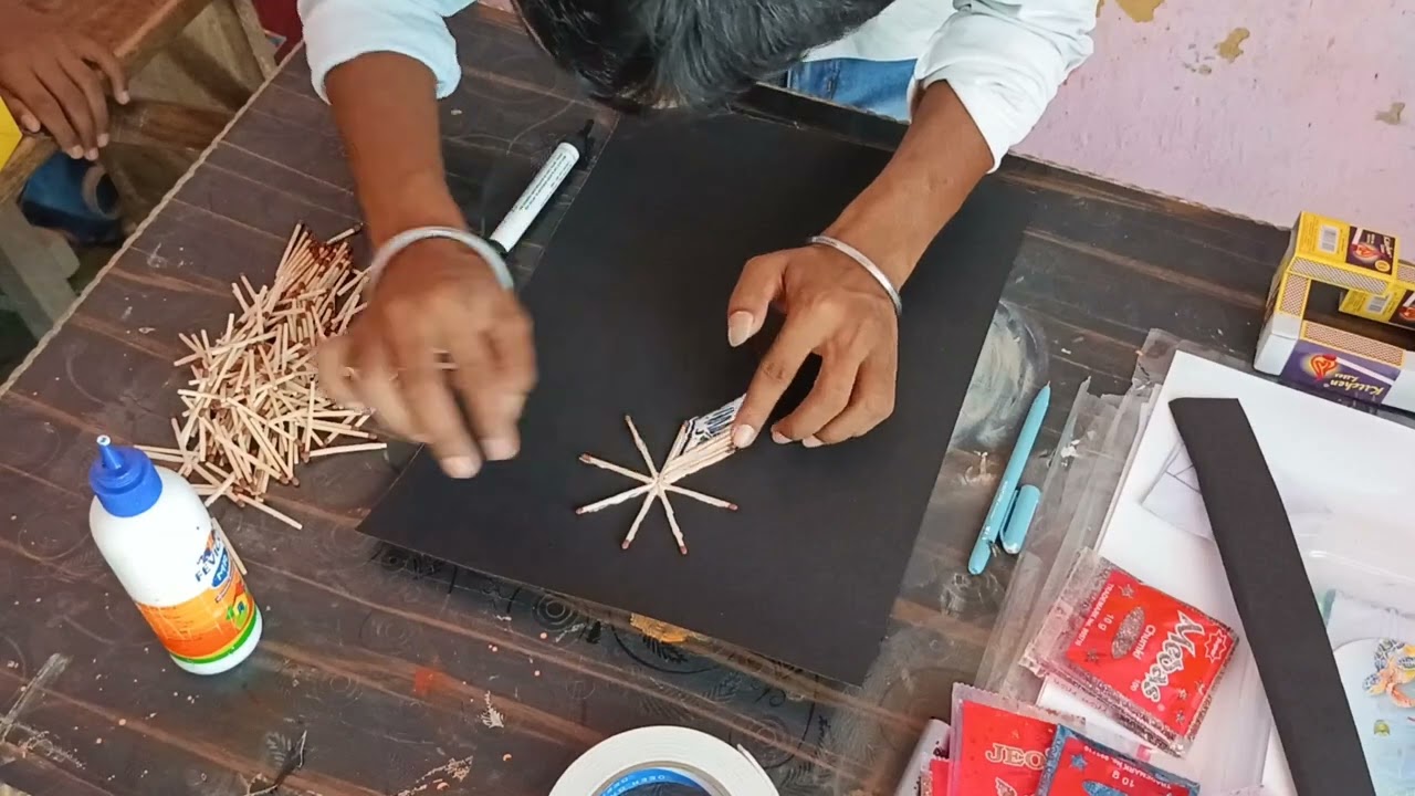 Matchstick craft work in Drishyam International school Baruraj motipur muzaffarpur.... today .