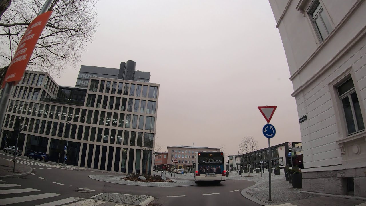 Göppingen Stadtmitte Förderung Bußbahnhof, Hauptbahnhof, Innenstadt Tour Muzik 4k Video Stuttgart Ge