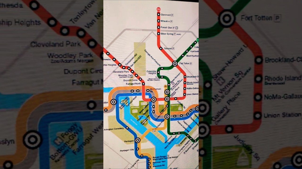 🚇 🗺 MAP OF SUBWAY IN WASHINGTON D.C. – 🇺🇸 WASHINGTON DC, USA 