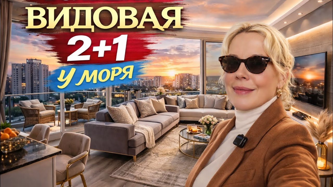 БОЛЬШАЯ  2+1 С МЕБЕЛЬЮ У МОРЯ•300 м до пляжа•С МЕБЕЛЬЮ • 85 000 € #турция 