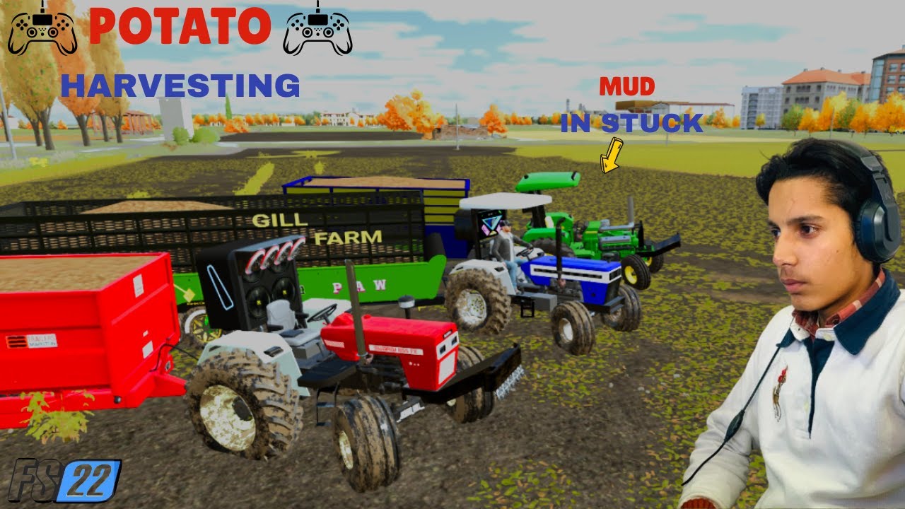 🚜 Potato Harvesting Unleashed! Dragon  855 💥 & John Deere | FS22 Gameplay #like #viralvideo #fs22 