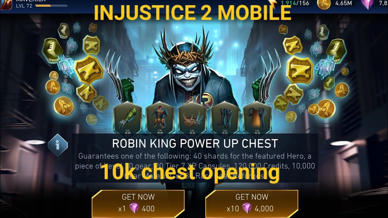Robin king chest opening injustice 2 mobile