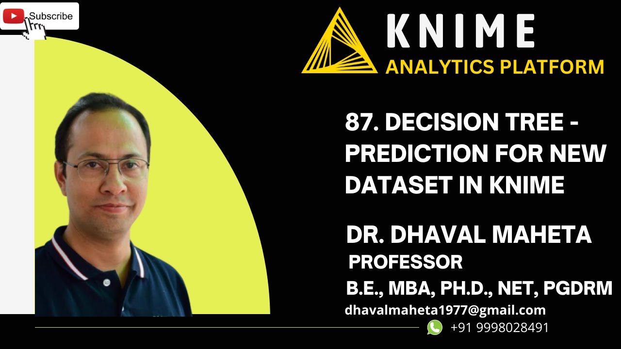 87. Decision Tree - Prediction for New Dataset in KNIME || Dr. Dhaval Maheta