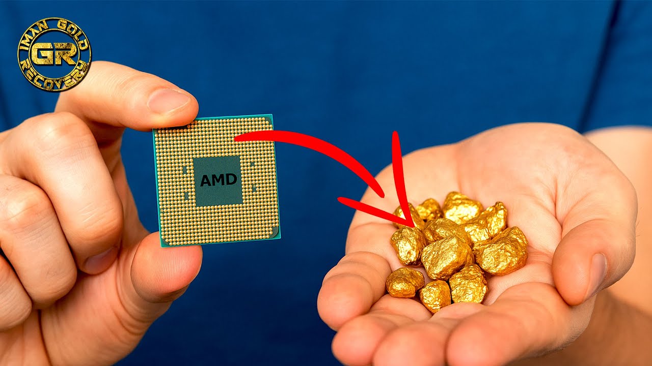 Извлечение золота из 30 процессоров AMD | Сколько золота содержится в процессорах?
