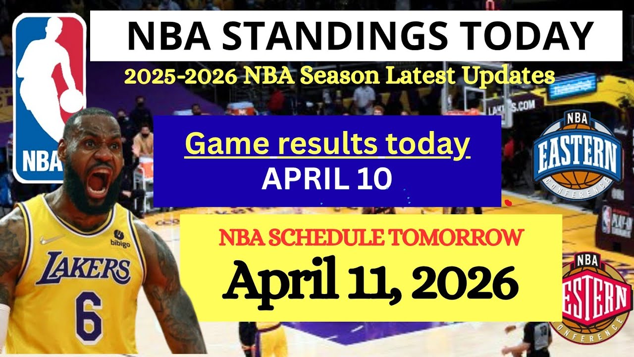 NBA STANDINGS TODAY as of April 10, 2026 | GAME RESULTS | NBA SCHEDULE April 11, 2026 #nba #nba2025