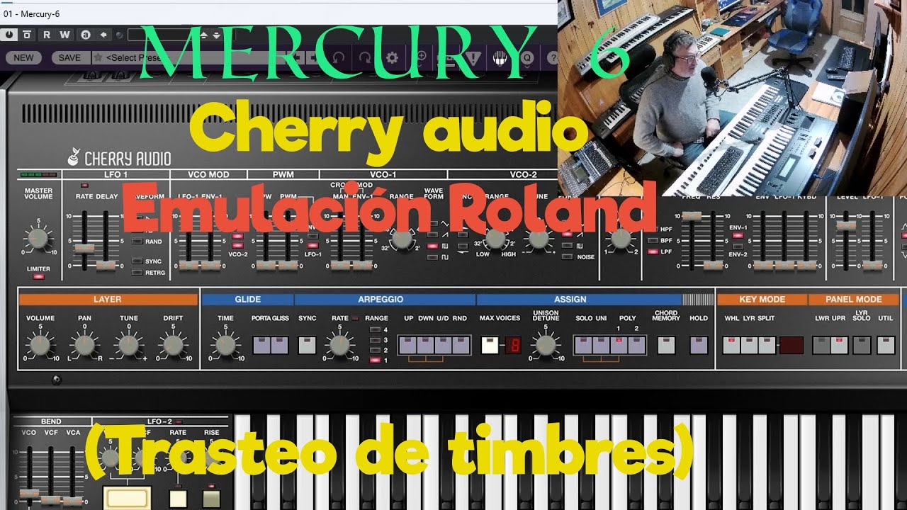 Cherry audio Mercury 6 Emulación espectacular del roland Mercury 6 Sintetizador virtual VST