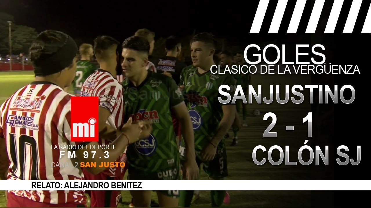 Goles Sanjustino 2 - 1 Col&oacute;n SJ (clasico de la verguenza) 2020 + Relato Alejandro Benitez