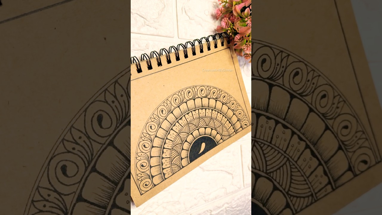 Super easy Half Mandala for beginners ˚˖𓍢🌷✧˚.🎀