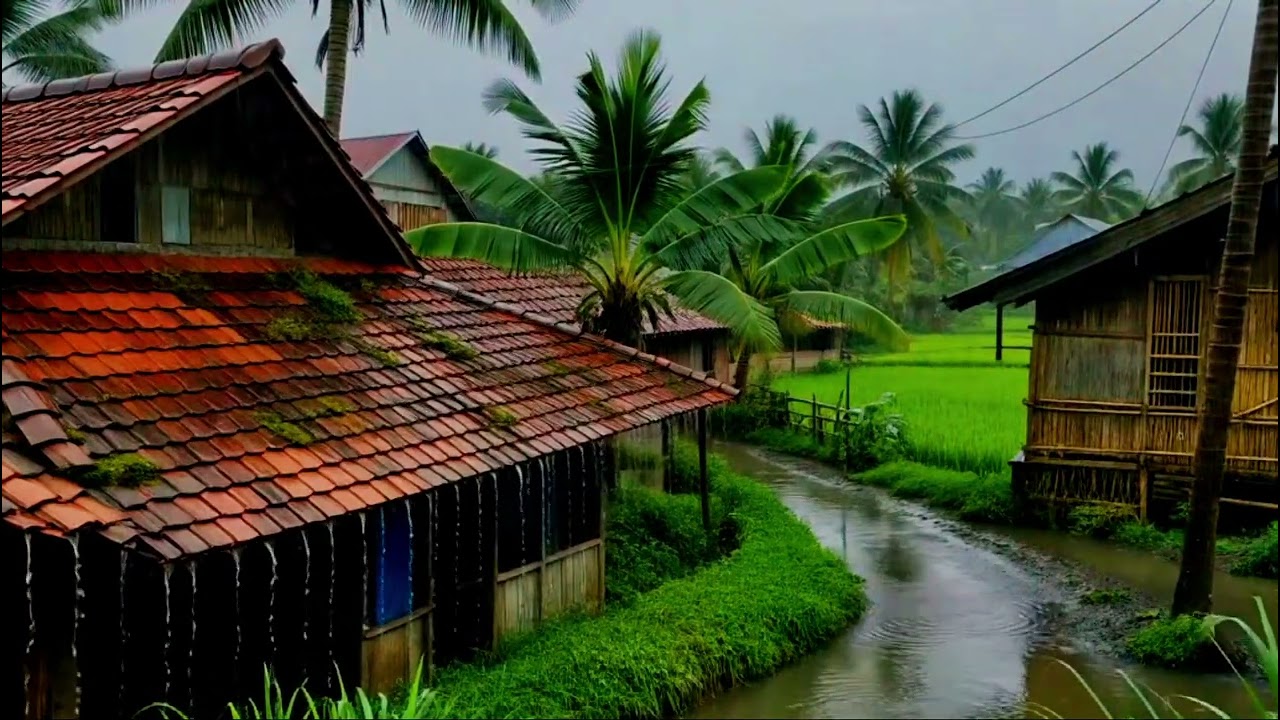 Rain Sounds from a Calm Country Landscape