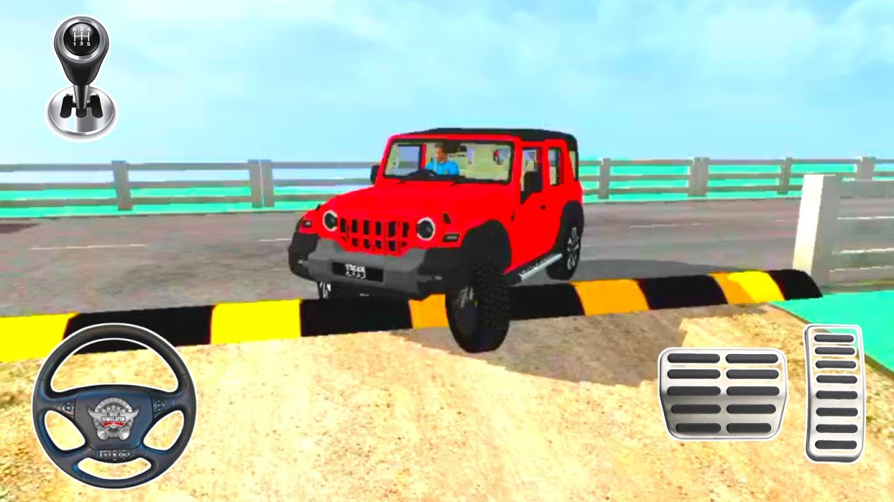 💥Mahindra Thar ROXX Village Off Road Speed Breaker Map Gameplay