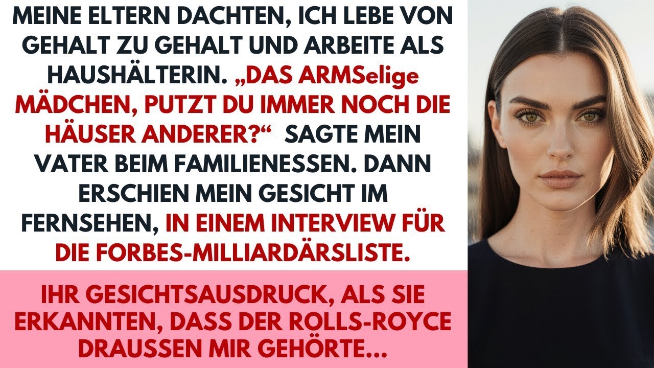 „Erbärmliches Mädchen, immer noch am Putzen?“ sagte mein Vater – bis sie mein Vermögen entdeckten…
