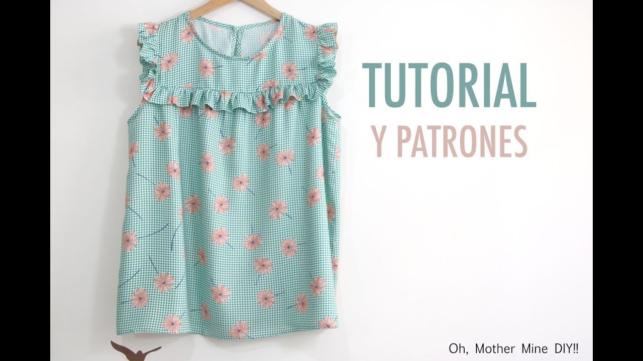 Aprender a coser: Blusa volante de mujer (patrones gratis)