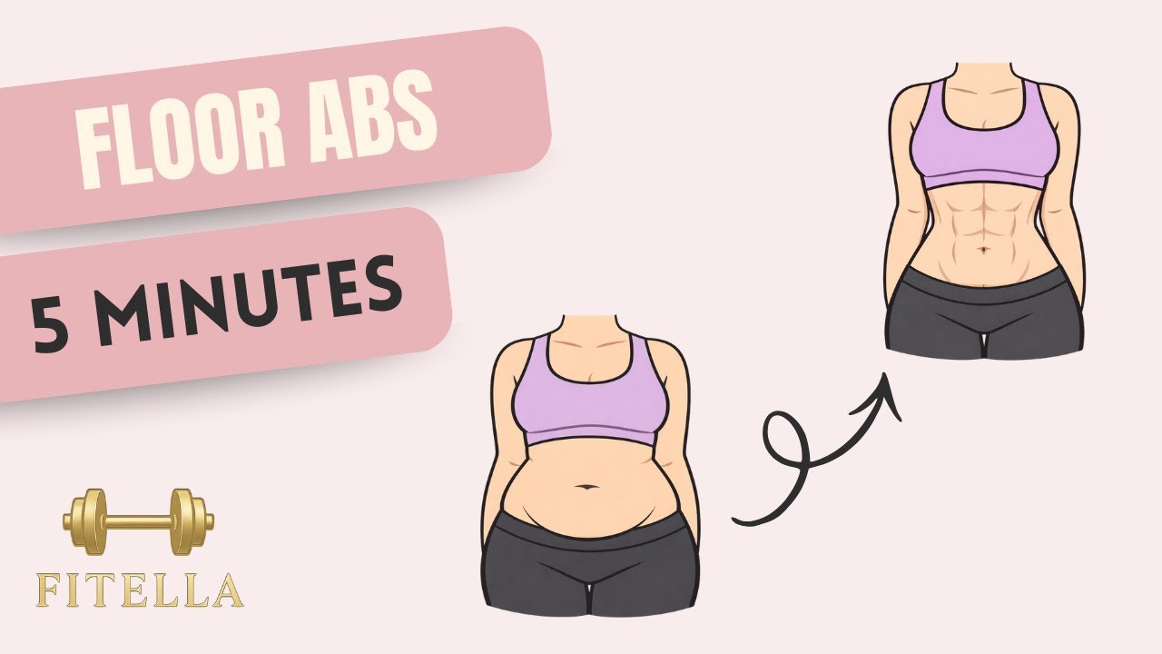 5 Minute Floor Abs Workout for Women | No Equipment