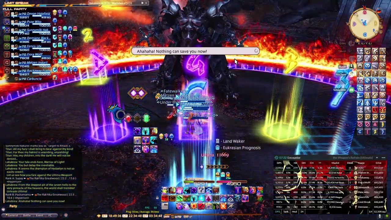 FFXIV - The Weapon's Refrain ULTIMATE (UWU) - SMN POV (1,949.9 DPS / 1,970.2 rDPS)