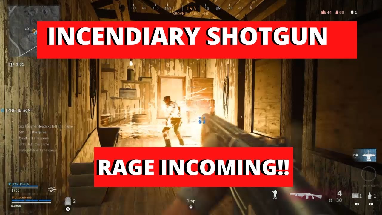 UNLOCKING THE NEW INCENDIARY SHOTGUN  MADE ME RAGE!!!  (CLASS SET UP  + RAGE REACTION)