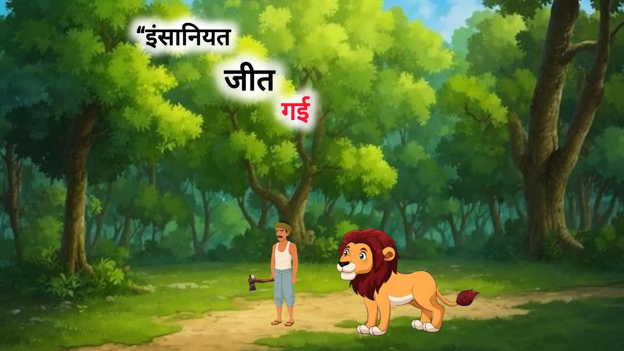 एक लकड़हारे और शेर की अनोखी दोस्ती |   moral story 