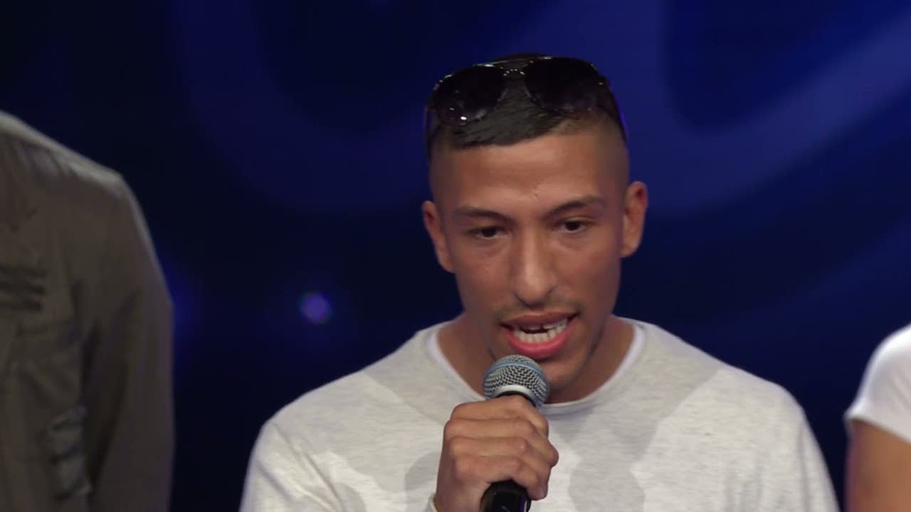 Luciano Axelsson sjunger Here I Go Again - Mario under Chorus line i Idol 2016 - Idol Sverige (TV4)
