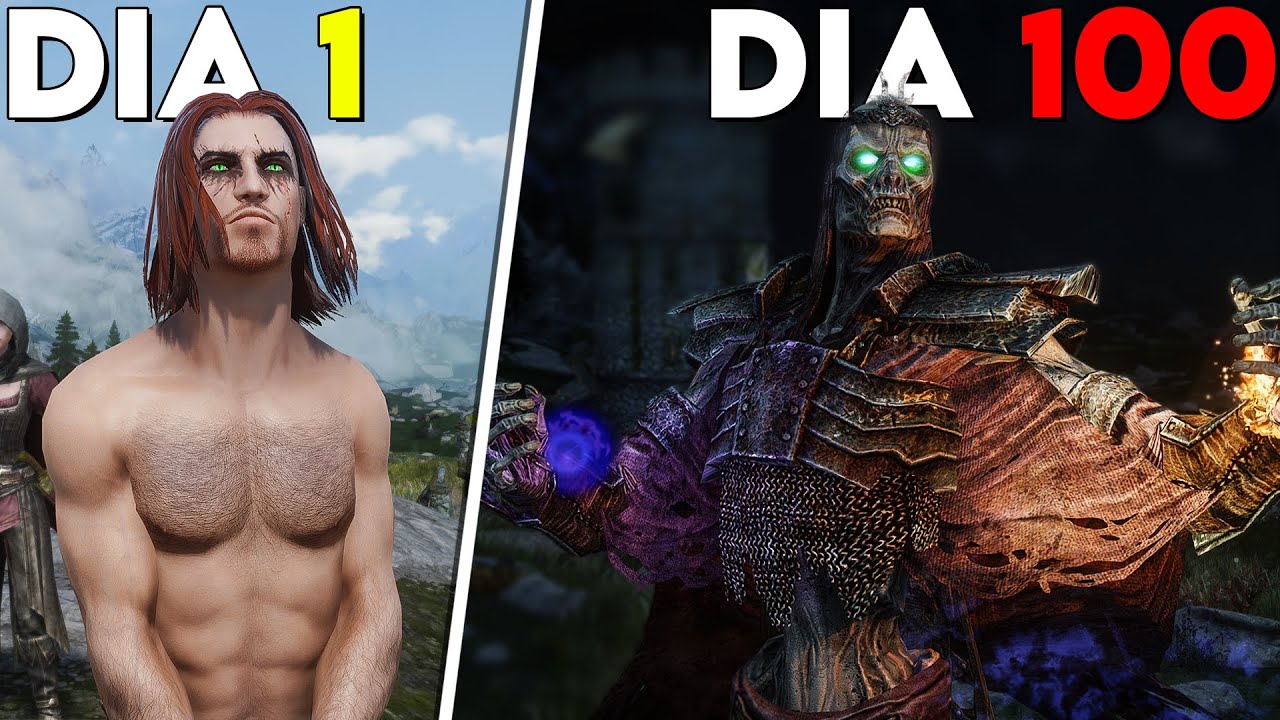 Passei 100 DIAS em SKYRIM até me tornar um LICH!