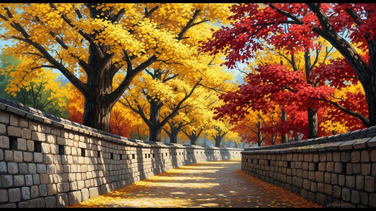 [4K] Turn on Your TV : Korean Royal Gallery at Home (Deoksugung Stonewall Walk)