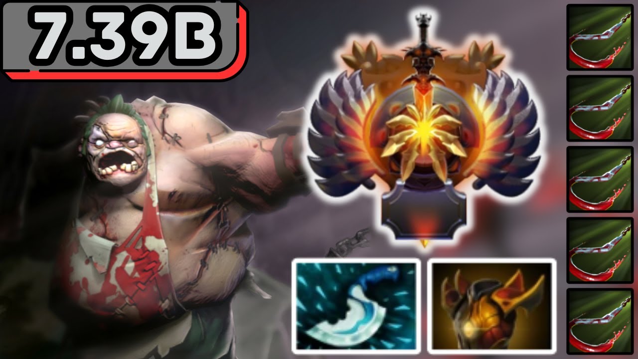 NEW PATCH 7.39b - IMMORTAL PUDGE Soft Support Gameplay - Dota 2 Support