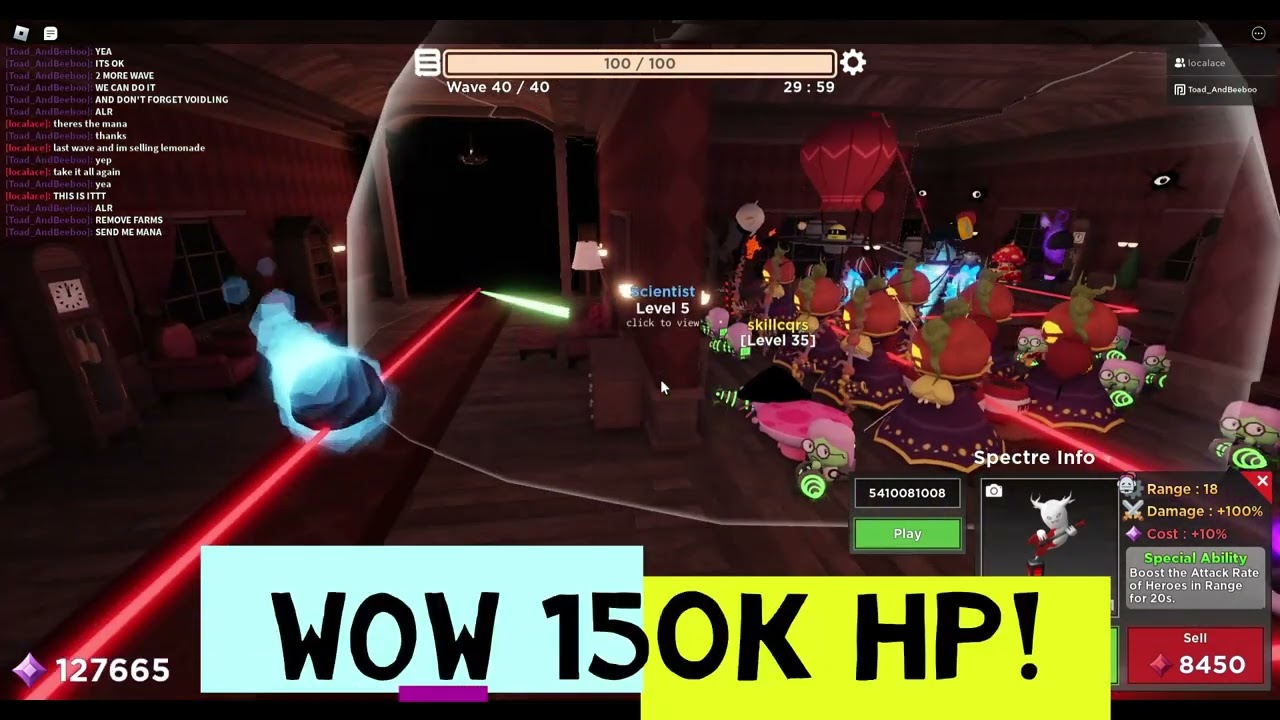 Roblox: Tower Heroes - Beating the Void - Getting the Hidden badge