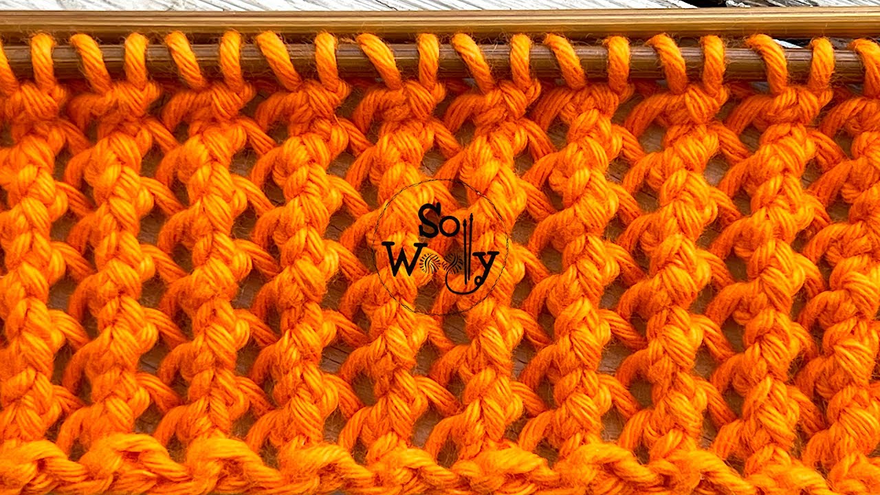 How to knit the Mock Turkish stitch: A two-row repeat lace pattern (English & Continental) So Woolly