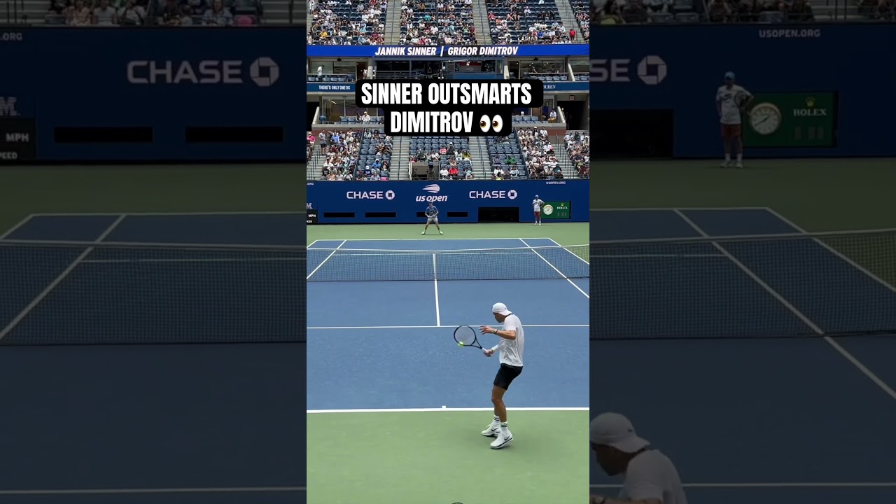 Grigor tried to go back behind but Jannik was ready 👀