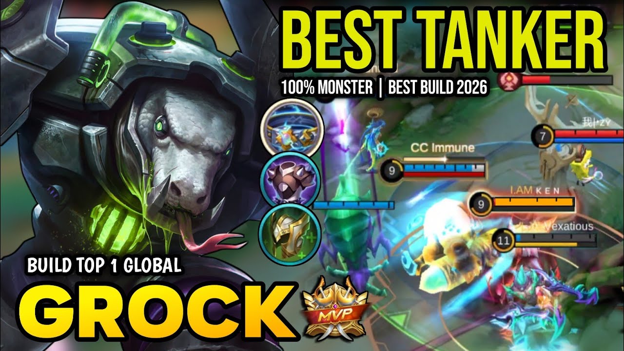 GLOCK BEST BUILD 2026 | BUILD TOP 1 GLOBAL GROCK GAMEPLAY | MOBILE LEGENDS✓